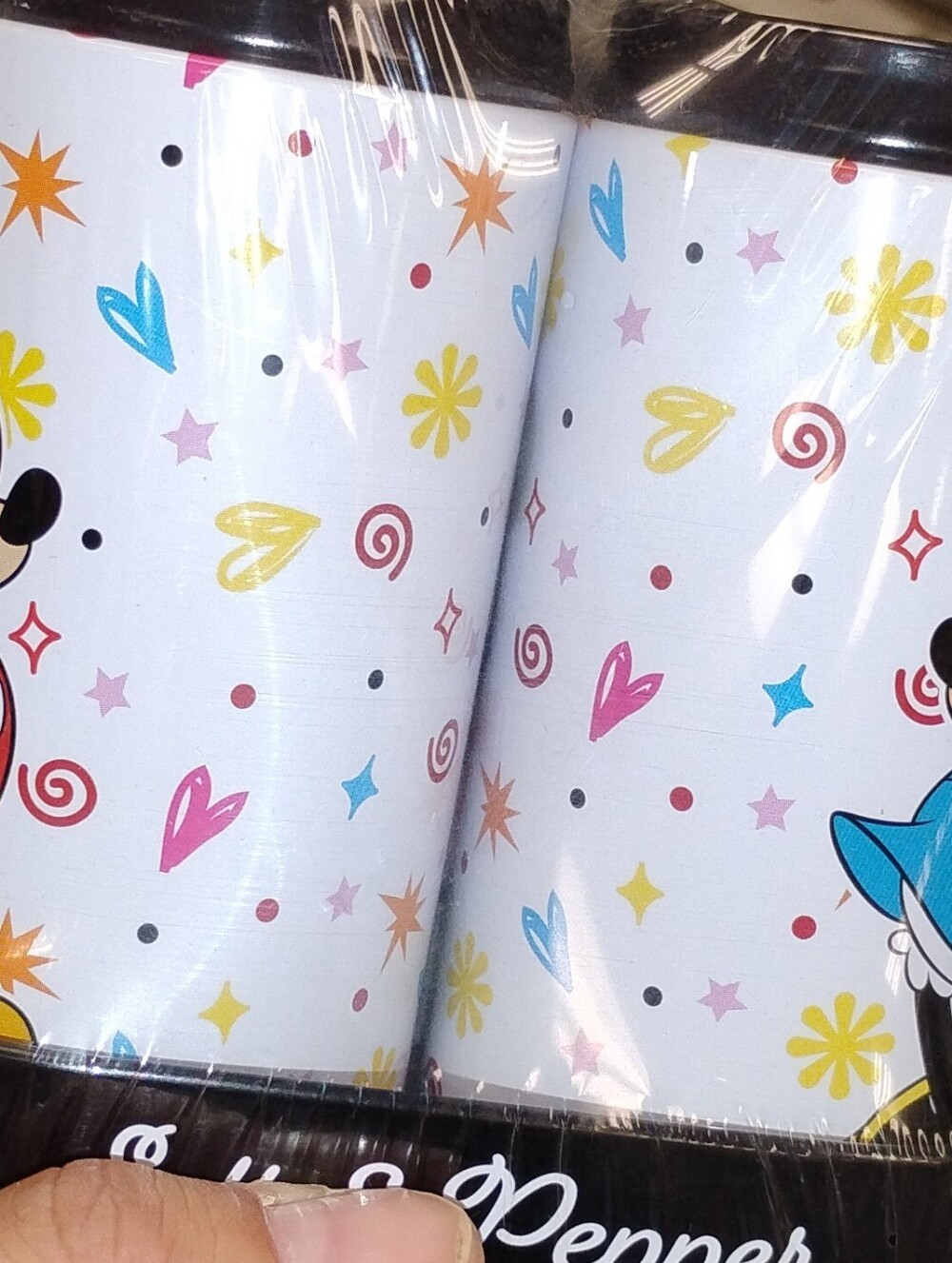 Disney White Confetti Salt & Pepper Shakers - Colorful Hearts & Stars
